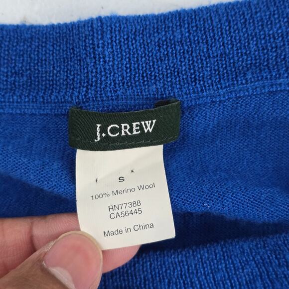 J Crew Merino wool Tippi sweater blue 46725 womens S 6868 - Picture 5 of 7
